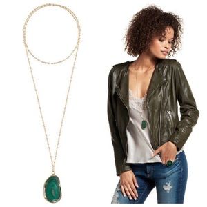 Dara Ettinger Mara Malachite Pendant Necklace
